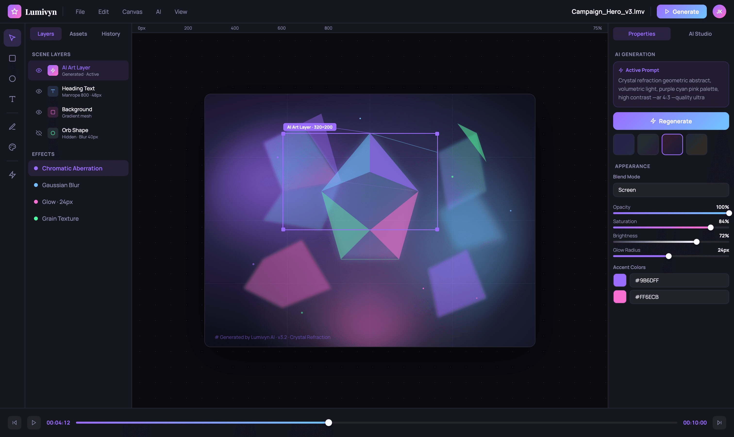 Artwork visually depicting the project interface 1